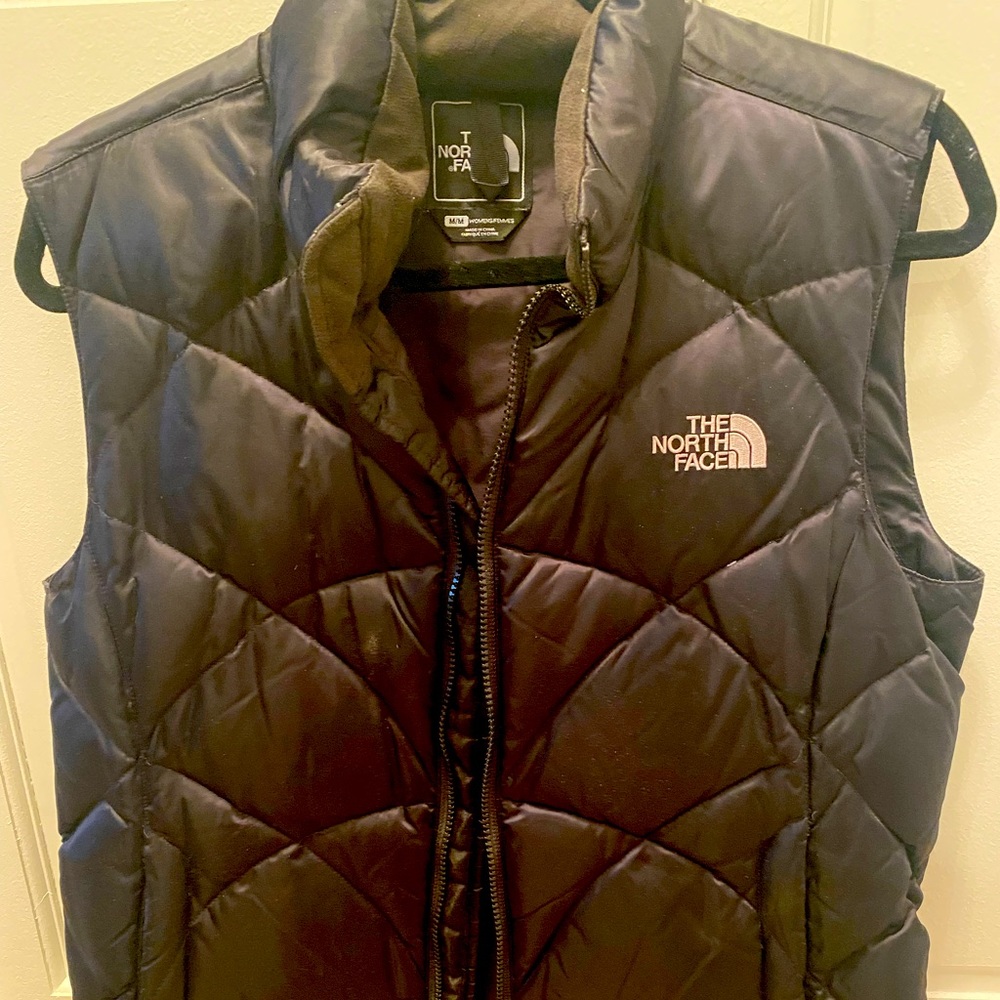 North Face womens black vest